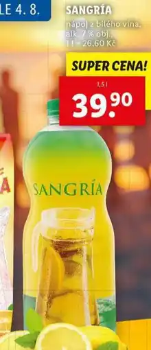 Lidl Sangria nabídka