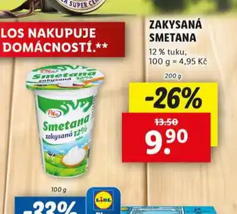 Lidl Zakysaná smetana nabídka