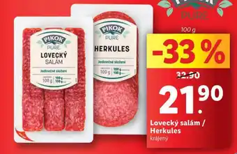 Lidl Lovecký salám nabídka