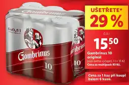 Lidl Pivo gambrinus nabídka