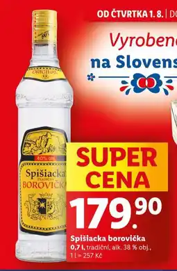 Lidl Spišiacka borovička nabídka