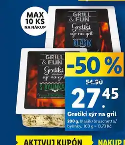 Lidl Gretiki sýr na gril nabídka