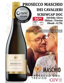 Qanto PROSECCO MASCHIO DEI CAVALIERI SCREWCAP DOC nabídka