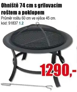 EVA Ohniště 74 cm s grilovacím roštem a poklopem nabídka