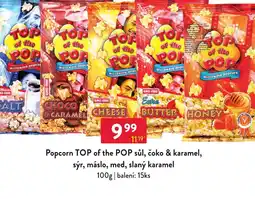 Qanto Popcorn TOP of the POP sůl, čoko & karamel, sýr, máslo, med, slaný karamel nabídka