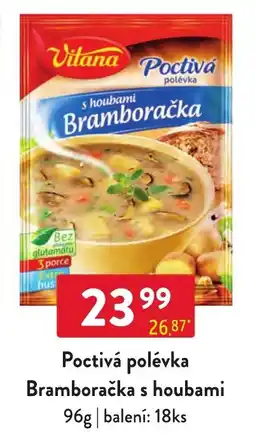 Qanto Poctivá polévka Bramboračka s houbami nabídka