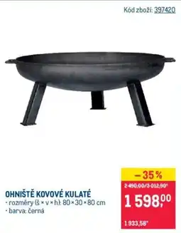 Makro OHNIŠTĚ KOVOVÉ KULATÉ nabídka