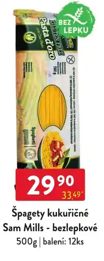 Qanto Špagety kukuřičné Sam Mills - bezlepkové nabídka