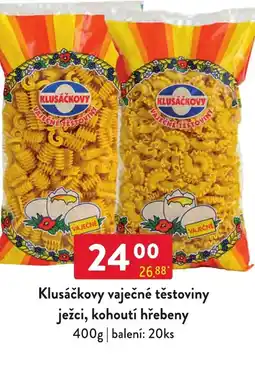 Qanto Klusáčkovy vaječné těstoviny ježci, kohoutí hřebeny nabídka