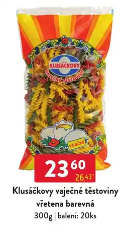 Qanto Klusáčkovy vaječné těstoviny vřetena barevná nabídka