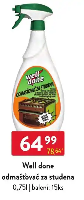 Qanto Well done odmašťovač za studena nabídka