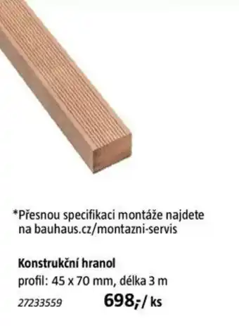 Bauhaus Konstrukční hranol nabídka