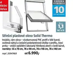 Bauhaus Střešní plastové okno Solid Thermo nabídka