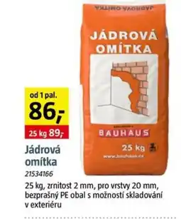 Bauhaus Jádrová omítka nabídka