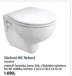 Bauhaus Závěsné WC Rekord nabídka