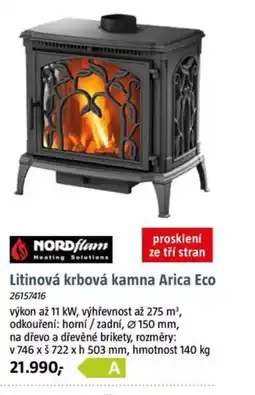 Bauhaus Litinová krbová kamna Arica Eco nabídka