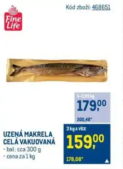 Makro UZENÁ MAKRELA CELÁ VAKUOVANÁ nabídka