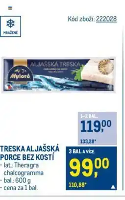 Makro TRESKA ALJAŠSKÁ PORCE BEZ KOSTÍ nabídka