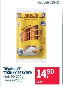 Makro TRVANLIVÉ TYČINKY SE SÝREM nabídka