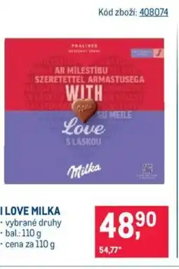 Makro I LOVE MILKA nabídka
