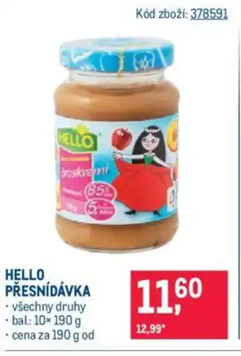 Makro HELLO PŘESNÍDÁVKA nabídka