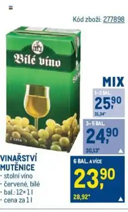 Makro VINAŘSTVÍ MUTĚNICE nabídka