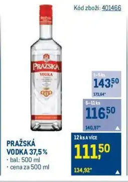 Makro PRAŽSKÁ VODKA 37,5% nabídka