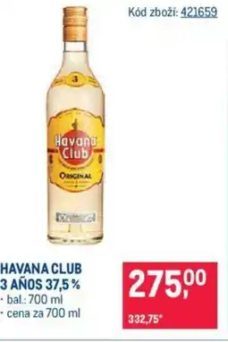 Makro HAVANA CLUB 3 AÑOS 37,5% nabídka