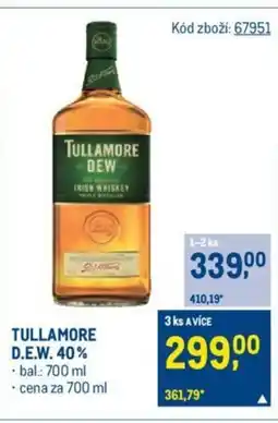 Makro TULLAMORE D.E.W. 40% nabídka
