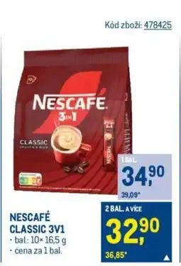 Makro NESCAFÉ CLASSIC 3V1 nabídka