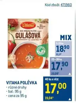 Makro VITANA POLÉVKA nabídka