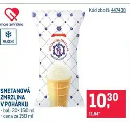 Makro SMETANOVA ZMRZLINA V POHÁRKU nabídka