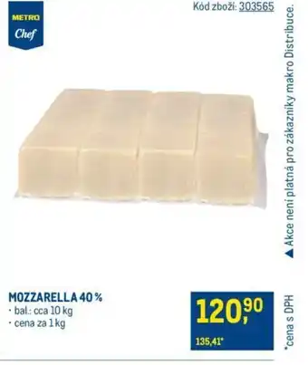 Makro MOZZARELLA 40% nabídka