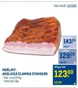 Makro MORLINY ANGLICKÁ SLANINA STANDARD nabídka