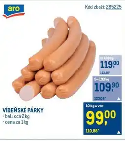 Makro VÍDEŇSKÉ PÁRKY nabídka
