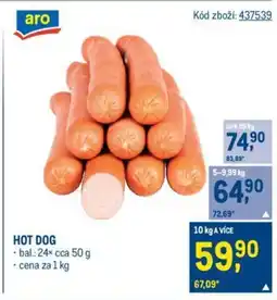 Makro HOT DOG nabídka