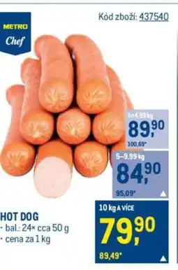 Makro HOT DOG nabídka