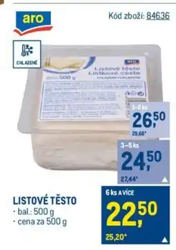 Makro LISTOVÉ TĚSTO nabídka