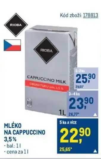 Makro MLÉKO NA CAPPUCCINO 3,5% nabídka