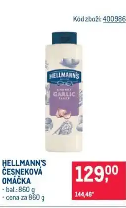 Makro HELLMANN'S ČESNEKOVÁ OMÁČKA nabídka