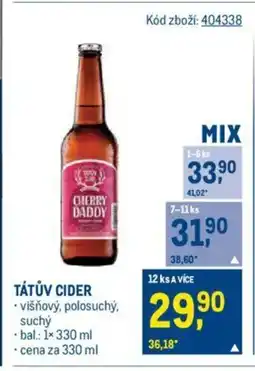 Makro TÁTŮV CIDER nabídka