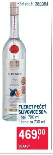 Makro FLERET PEČEŤ SLIVOVICE 50% nabídka