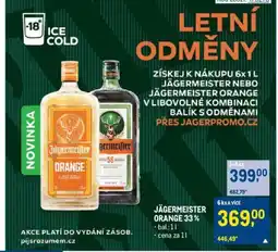 Makro JÄGERMEISTER ORANGE 33% nabídka