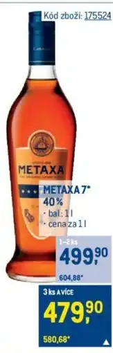 Makro METAXA 7* 40% nabídka