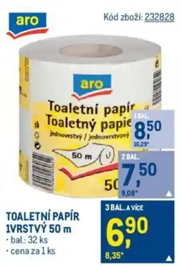 Makro TOALETNÍ PAPÍR 1VRSTVÝ 50 m nabídka