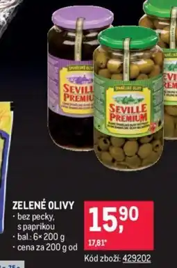 Makro ZELENÉ OLIVY nabídka