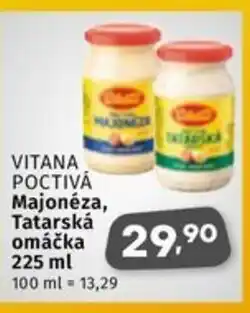 Coop VITANA POCTIVÁ Majonéza, Tatarská omáčka nabídka