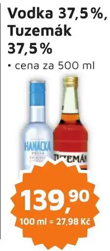 Můjobchod Vodka 37,5%, Tuzemák 37.5% nabídka