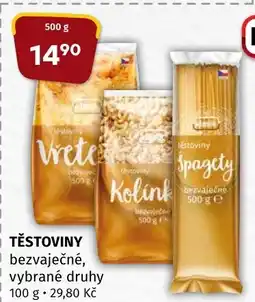 Terno TĚSTOVINY nabídka