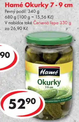 CBA Hamé Okurky 7-9 cm nabídka